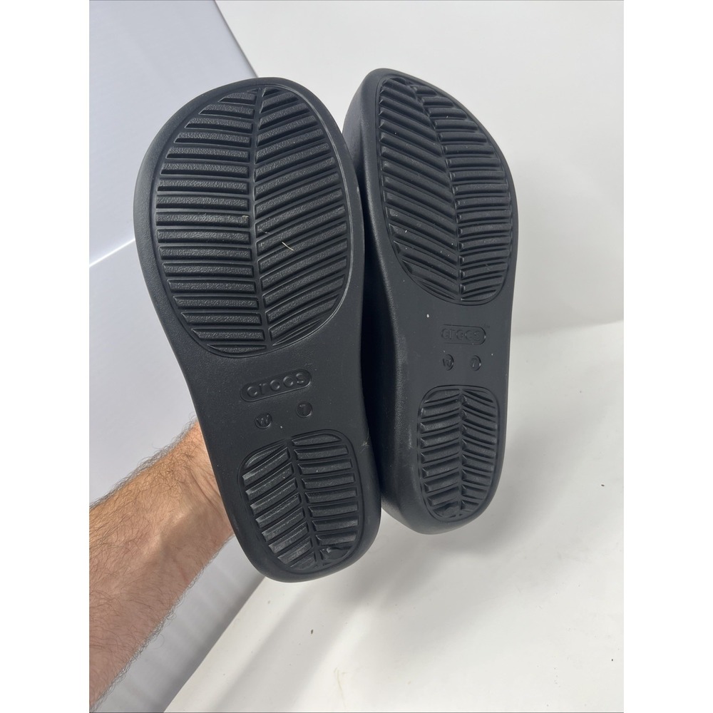 CROCS Womens GETAWAY PLATFORM TOE LOOP 210834-001 BLACK | Size 7 - Picture 4 of 8